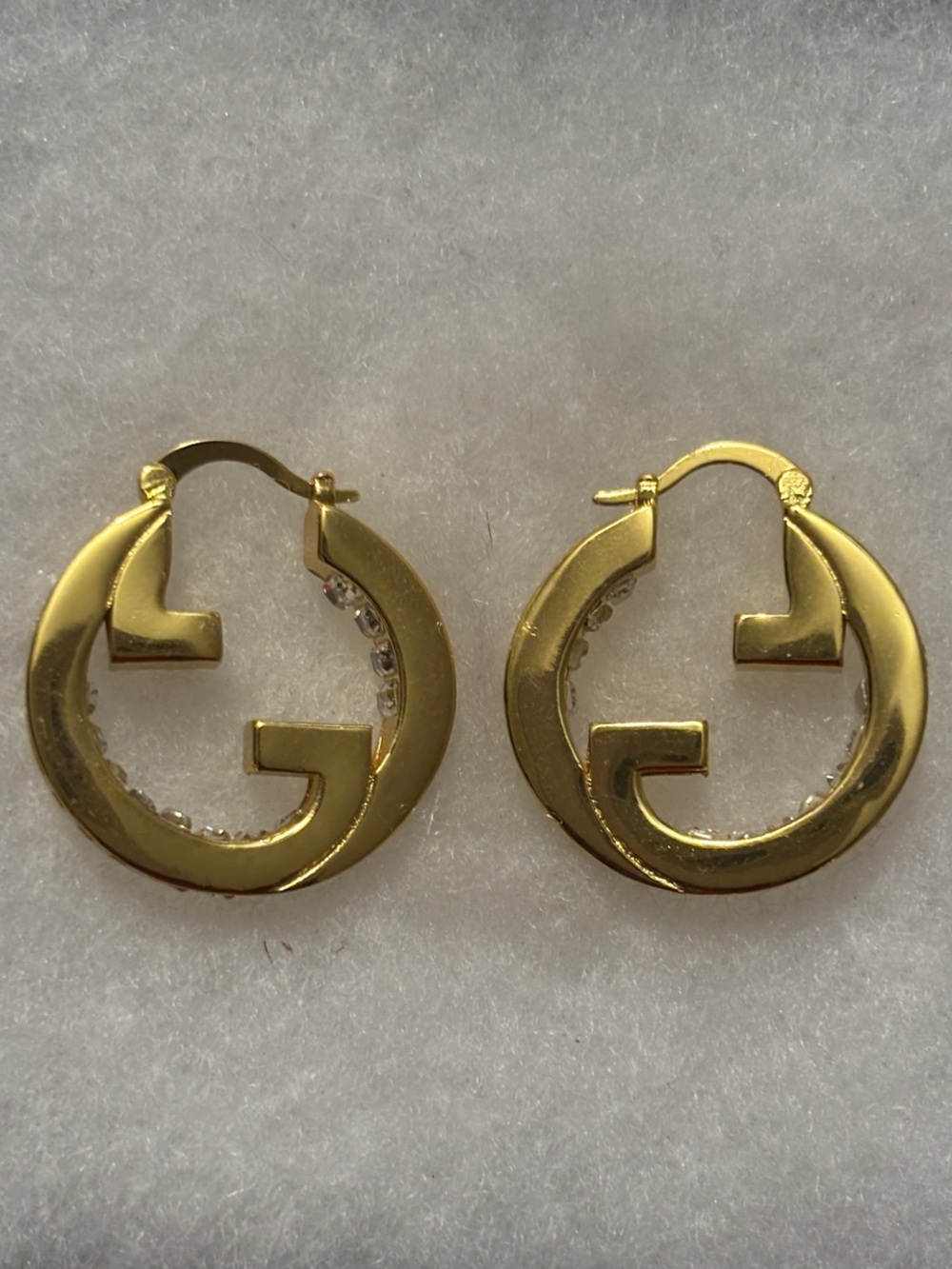 GG Gold-Tone Double G Hoop Earrings